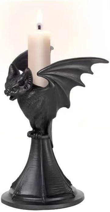 Gothic Candleholder Bat Candle Holder for Halloween, Resin Ornament, Home Desktop Decoration, Christmas Decor, Party Favors
