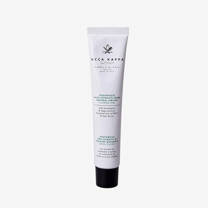 ACCA KAPPA Natural Fluoride Free Toothpaste – Gentle Cleansing with Sage, Eucalyptus and Spearmint