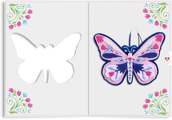 Lovepop Handmade Dazzling Butterfly HeartFelt Charm Card | Soft Felt Keychain for Wallet, Handbag, Car Key, Home Decor | Ornaments, Bag Charms, Key Ring, Purse Accessories, Gift Toppers