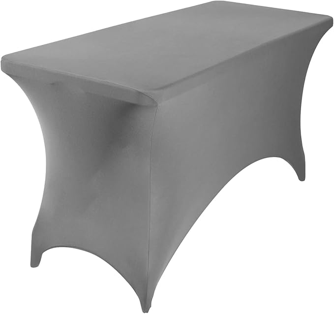 2Pack Spandex Waterproof Table Covers 4ft,Spandex 4ft Waterproof Table Cover for Party,Wedding, Banquet, and Events(Gary)