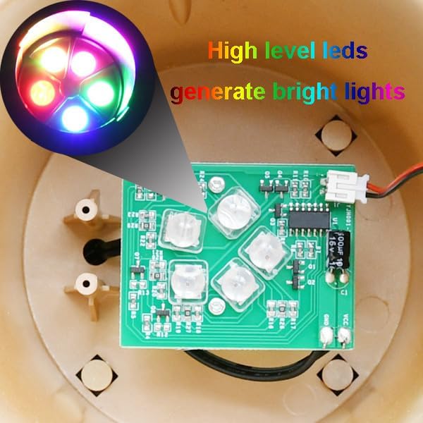 32 inch Green 5-Layer LightShow Small Fiber Optic Christmas Tabletop Tree with Gold Pot and Adaptor