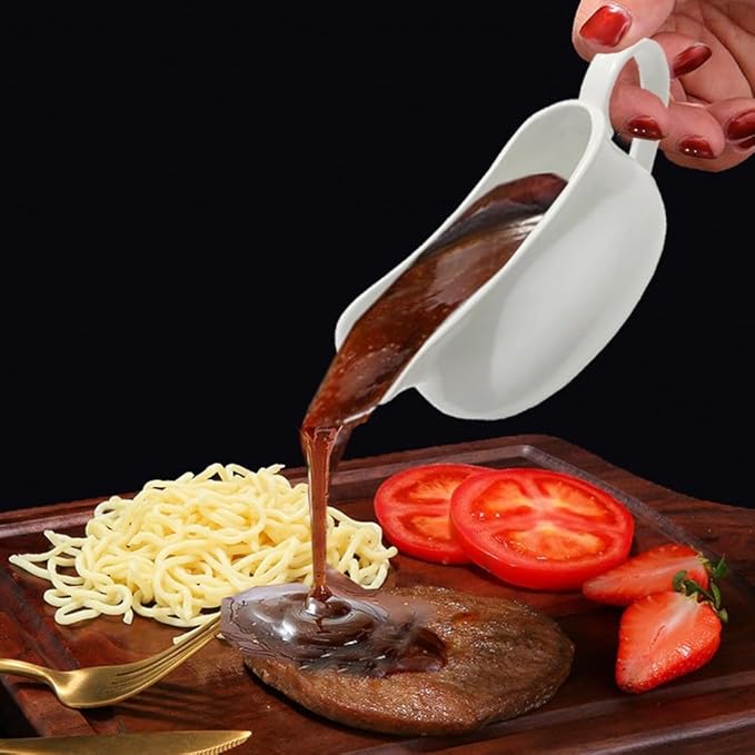 17oz Gravy Boat with Saucer Stand, Set of 1, Ceramic Sauce Boat with Tray for Salad Dressings,ketchup, Creamer, Broth, Black Pepper, White