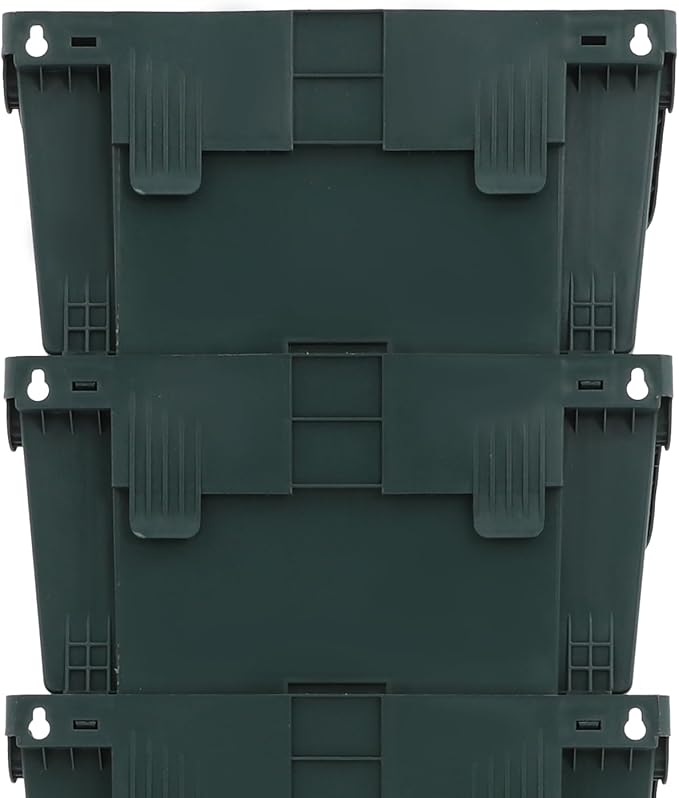 18 Pots Self-Watering Vertical Wall Planter, 39.4โL x 39.4โH Stackable Plastic Wall-Mounted Plant Grow Pots, Wall Hang Garden Planter Outdoor Indoor for Herbs Flowers Strawberries (Green)