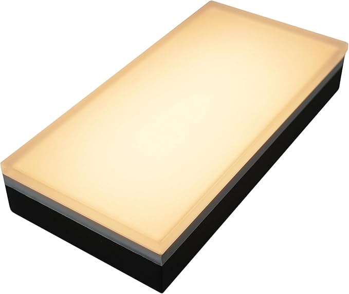 LUMENGY Paver Light 6X12 Inch (5.9 X 11.81 inch), Warm White 2700K Glare-Free Illumination for Driveways, Pathways, Pool Deck & Patios,12V AC/DC, Waterproof & Drive-Over Rated