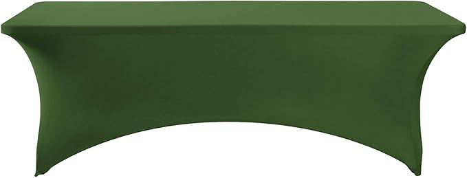 2Pack Spandex Table Cover for 8FT or 4ft or 6ft Table Universal Fitted Stretch Tablecloth for Party, Banquet, Wedding and Events-Willow