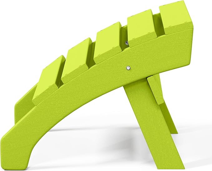 WestinTrends Dylan Outdoor Patio HDPE Adirondack Ottoman Footrest, Lime