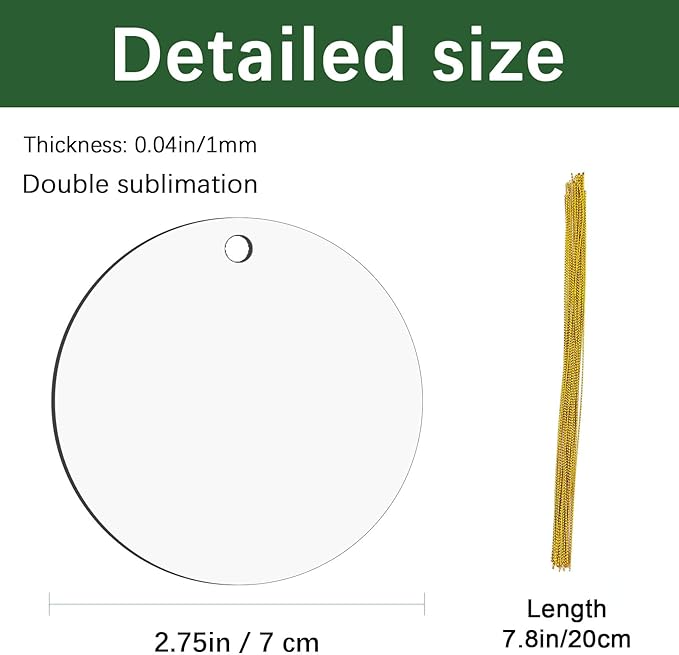 16 pcs Metal Sublimation Ornament Blanks,Christmas Ornaments Sublimation Christma Ornament Blanks for Christmas Tree Decor Blank Ornaments,DIY Handmade Crafts Double Sided Sublimation Ornaments