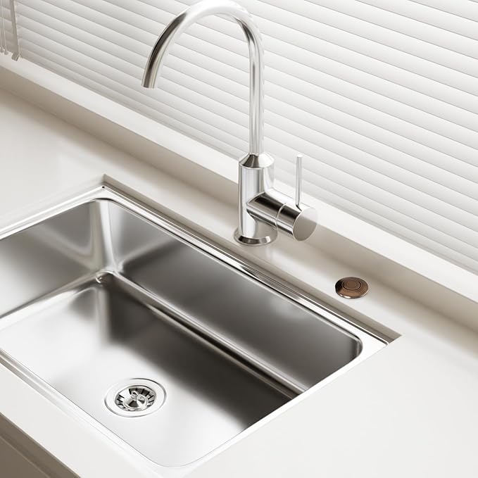 APIELE Garbage Disposal Air Switch Kit, Sink Top Push Button Switch for Food Waste Disposer, UL Listed 3.6" Long On/Off Air Button (Red Bronze)