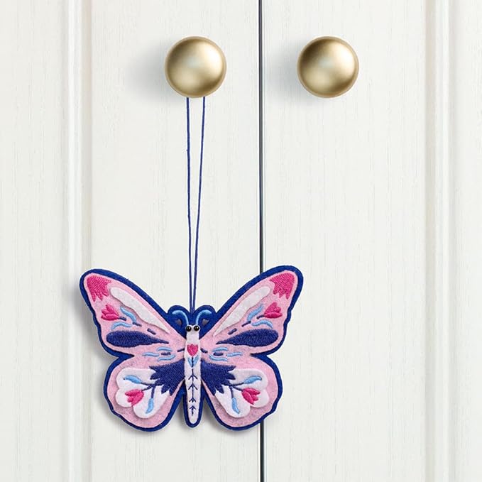 Lovepop Handmade Dazzling Butterfly HeartFelt Charm Card | Soft Felt Keychain for Wallet, Handbag, Car Key, Home Decor | Ornaments, Bag Charms, Key Ring, Purse Accessories, Gift Toppers