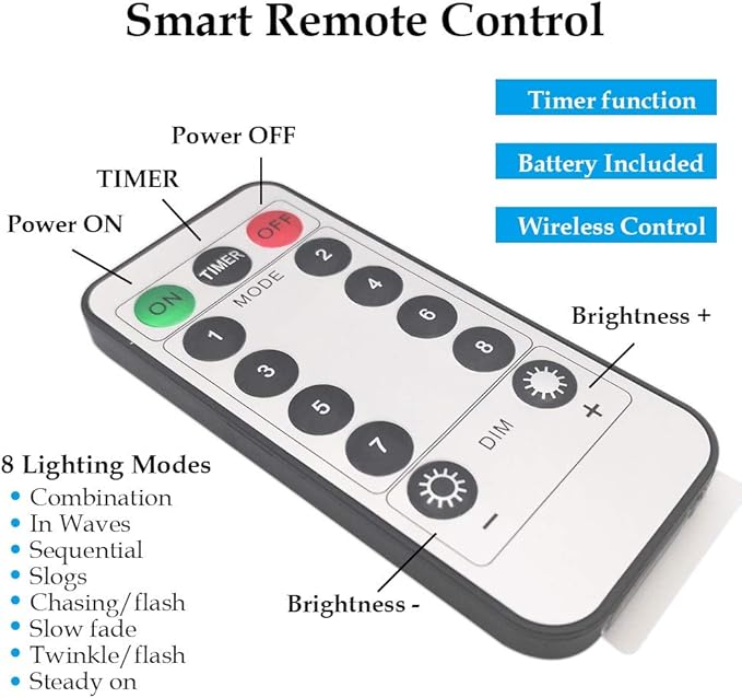 Twinkle Star 2 Pack Halloween Fairy Lights Battery Operated, Total 66 ft 200 Led String Lights Remote Control Timer Twinkle String Lights 8 Modes Firefly Lights for Garden Party Indoor Decor, Purple