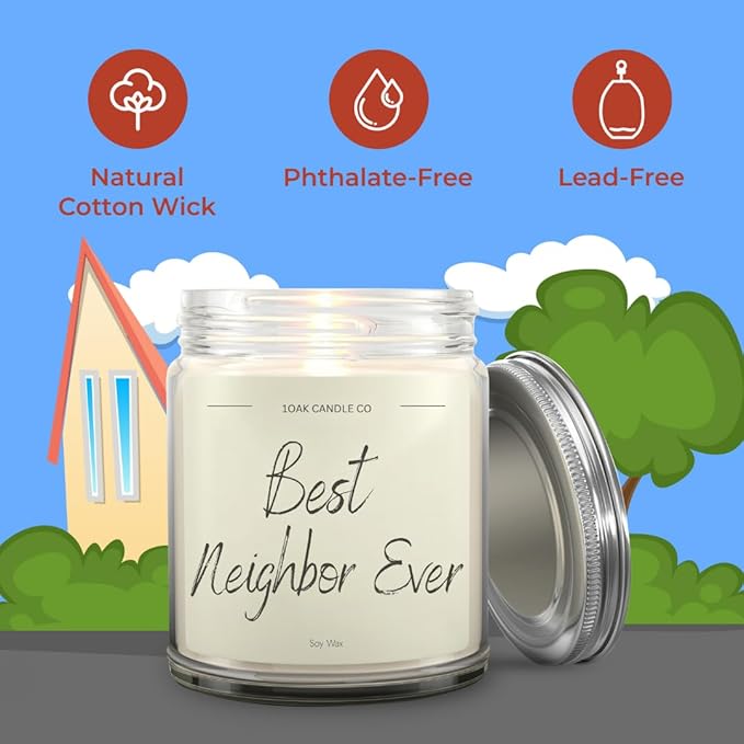 1OAK Vanilla Candle - Best Neighbor Gift for Christmas and Housewarming - Thank You Present for Women and Men