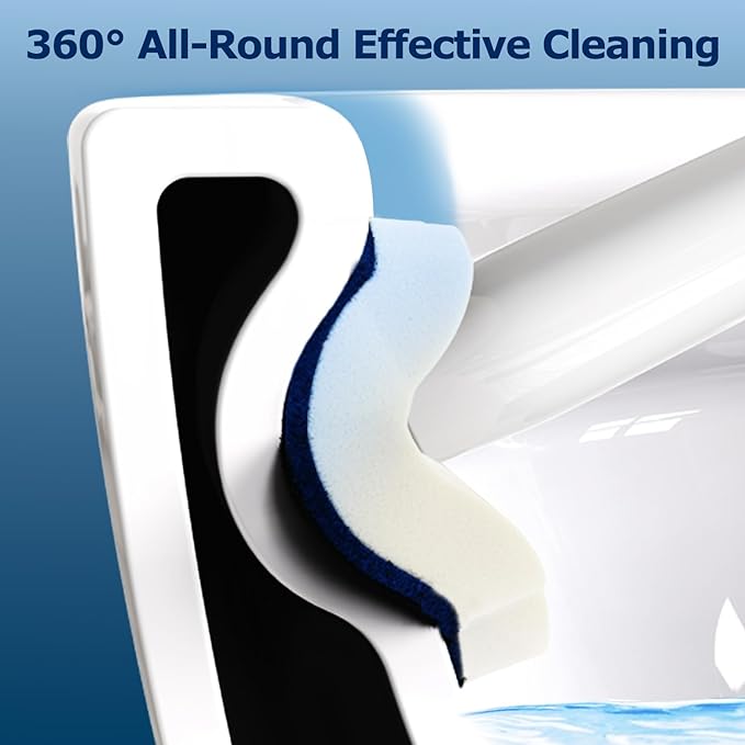 Disposable Toilet Brush: Toilet Bowl Brush and Holder Set with 40 Wand Refills, Upgraded Handle, 2X Cleaners, Toilet Cleaning System with Storage Caddy for Sink, Bathtub, Floor, Drain (Green)