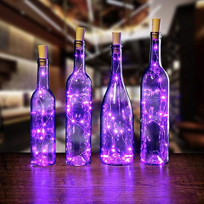 Twinkle Star 2 Pack Halloween Fairy Lights Battery Operated, Total 66 ft 200 Led String Lights Remote Control Timer Twinkle String Lights 8 Modes Firefly Lights for Garden Party Indoor Decor, Purple