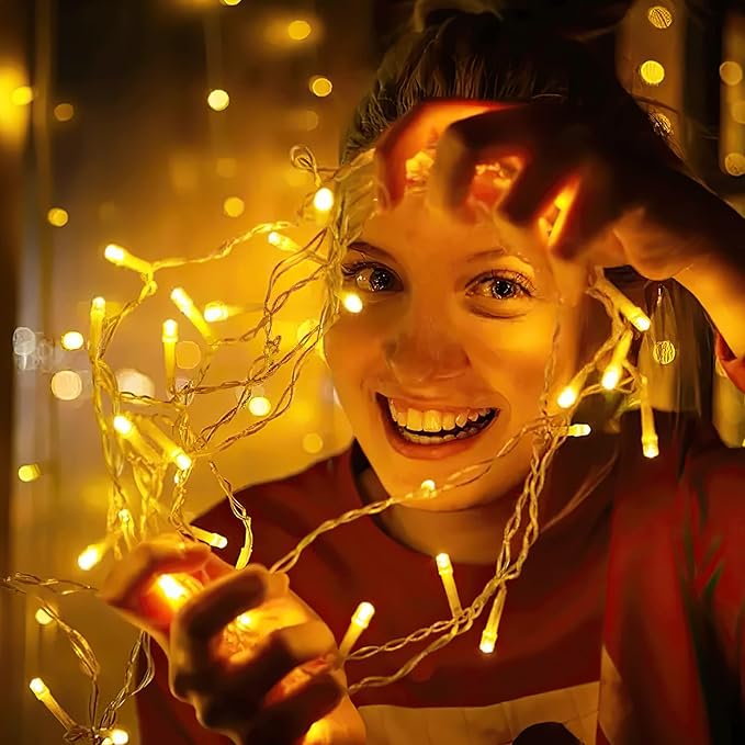 AGIRL 400 LED Icicle Lights Outdoor 32.8Ft 75 Drops Icicle Christmas Halloween Lights 8 Modes Waterproof Fairy String Lights for Indoor Bedroom Garden Wedding Porch Decoration