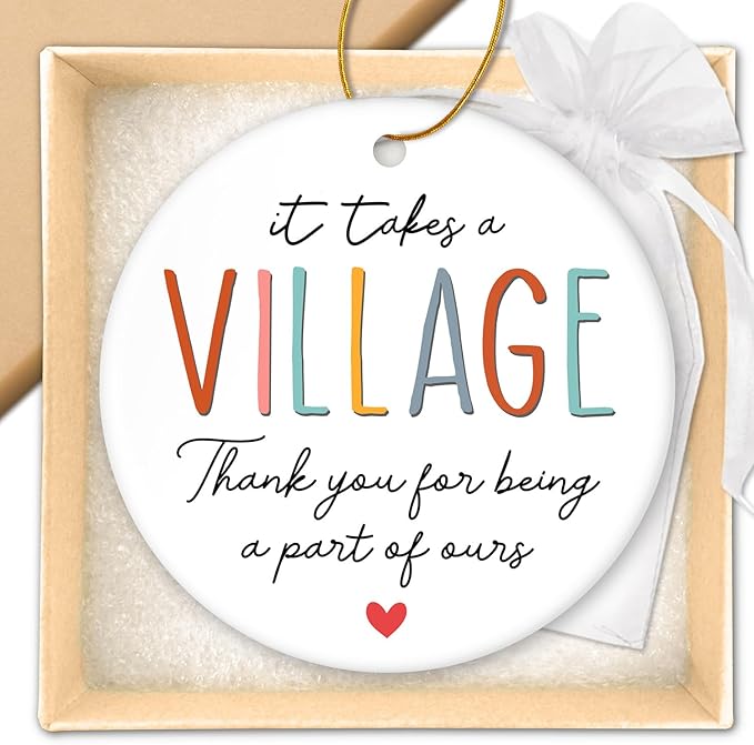 HEXMOZ Thank You Gifts for Women Men - Teacher Appreciation Gifts - Nurses Week Gift - Appreciation Gift for Teacher Nurse Coworker Employee Daycare Provider Nanny Babysitter - Christmas Ornament
