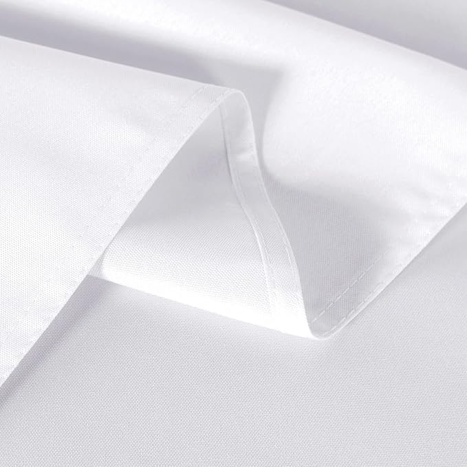 sancua 8 Pack White Tablecloth 90 x 132 Inch - Rectangle Table Cloth for 6 Feet Tables Stain and Wrinkle Resistant Washable Polyester Table Cover for Dining Wedding Banquet Party Buffet Restaurant