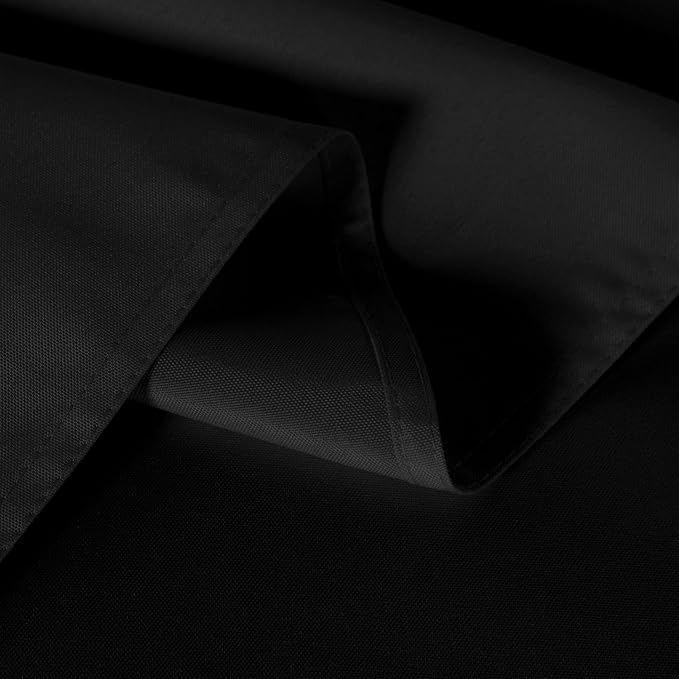 sancua 10 Pack Black Tablecloth 60 x 102 Inch, Rectangle Table Cloth for 6 Feet Tables - Stain and Wrinkle Resistant Washable Polyester Table Cover for Dining Tables, Buffet Parties and Camping