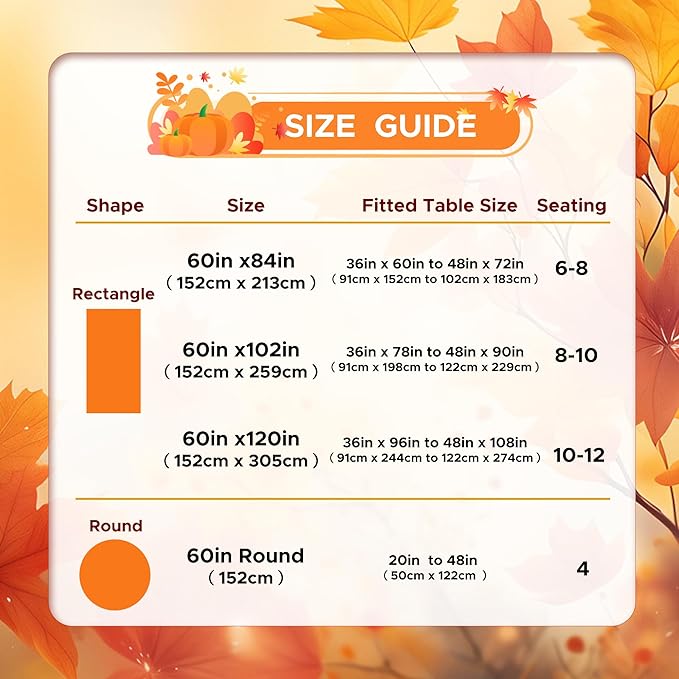 sancua 2 Pack Rust Tablecloth 60 x 102 Inch, Rectangle Thanksgiving Burnt Orange Table Cloth for 6 Feet Tables - Stain and Wrinkle Resistant Washable Polyester Table Cover for Dining Parties Camping