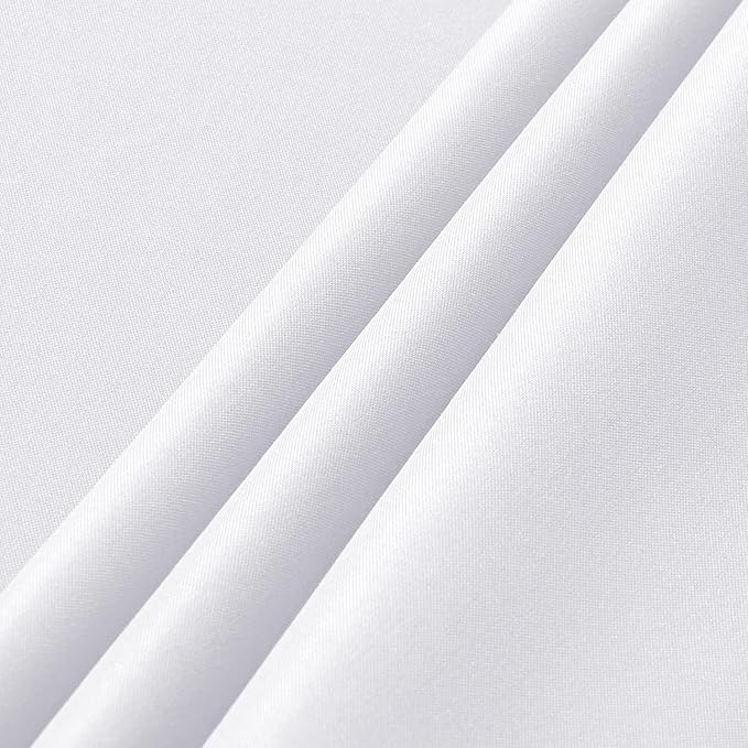 sancua 8 Pack White Tablecloth 60 x 120 Inch, Rectangle Table Cloth for 8 Feet Tables - Stain and Wrinkle Resistant Washable Polyester Table Cover for Dining Tables, Buffet Parties and Camping