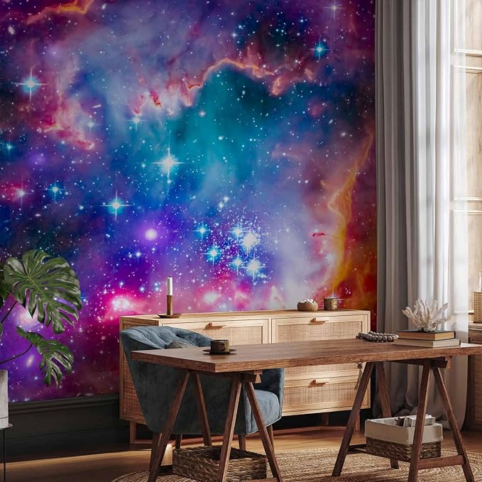 artgeist Premium Wall Mural Abstract 79x55 in - XXL Non-Woven Wallpaper Fleece Wall Decor Photo Print Picture Image Design Abstract Cosmos Sky Star i-G-10010-a-a