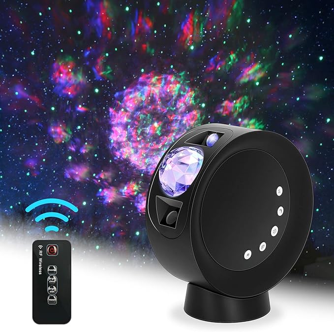LitEnergy LED Sky Projector Light, Galaxy Lighting, Nebula Star Night Lamp with Base and Remote Control for Gaming Room, Home Theater, Bedroom , or Mood Ambiance (Black)