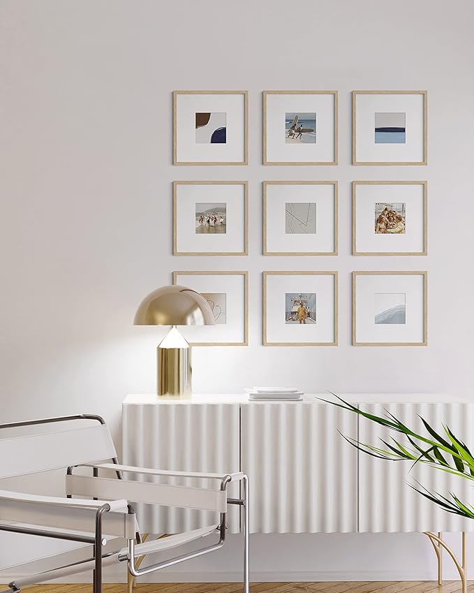 HAUS AND HUES Beige Square Frames Set of 9-10x10