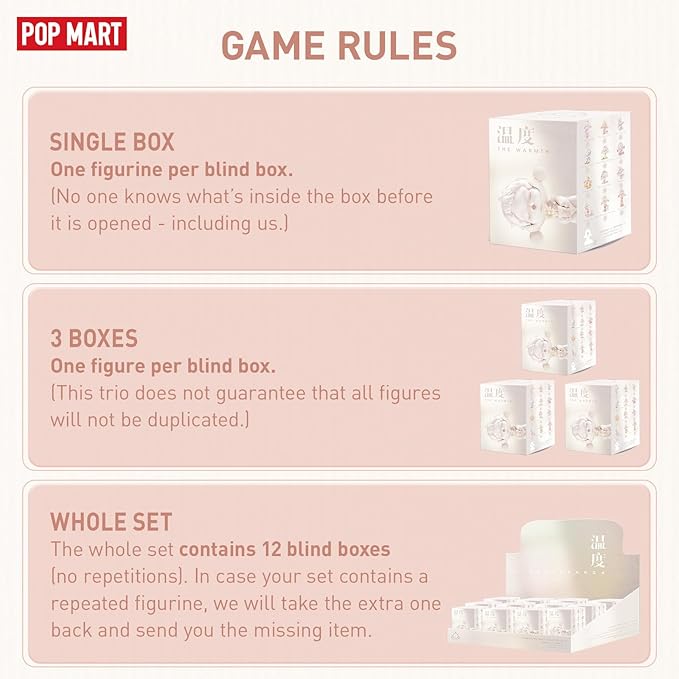 POP MART SKULLPANDA Warmth Series 12PC Action Figure Popular Toy Collectible Art Toy Exclusive Kawaii Fantastic Creative Gift Room Decor Desktop Cute Figure, for Christmas Birthday Party Holiday
