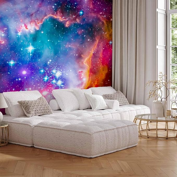 artgeist Premium Wall Mural Abstract 177x124 in - XXL Non-Woven Wallpaper Fleece Wall Decor Photo Print Picture Image Design Abstract Cosmos Sky Star i-G-10010-a-a