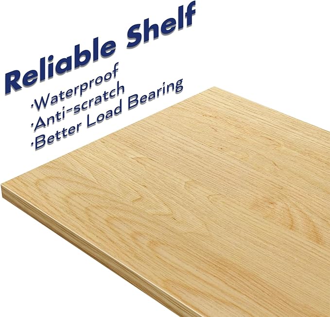 NUMENN Bookshelf, 5 Tier Bookshelves, Home Office Bookcase Shelf Storage Organizer, Free Standing Storage Shelving Unit for Bedroom, Living Room and Home Office, Natural