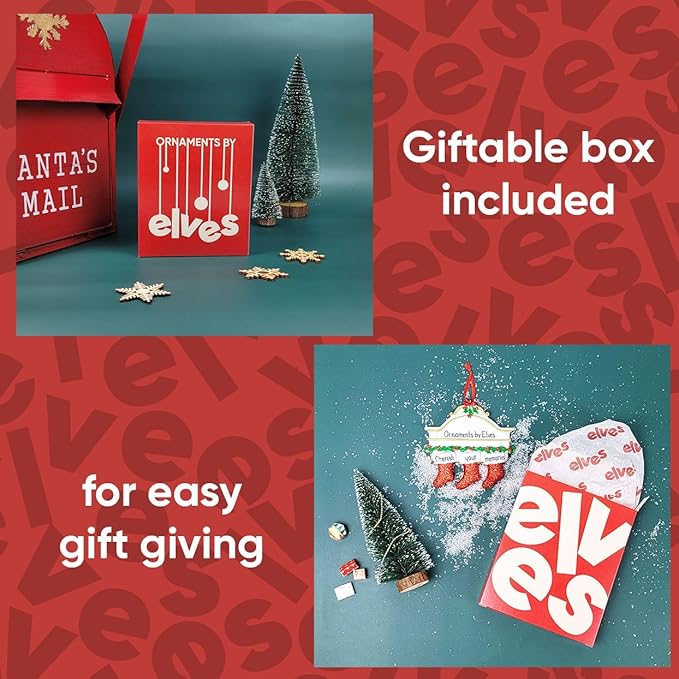 Ornaments by Elves - Personalized Gnome Fisherman Ornament 2024 - Gnome Gear Up Going Fishing and Catching Fish Accessories Home Decor Boat Decor and Christmas Decor in a Giftable Packaging