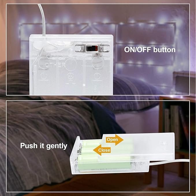 ANJAYLIA Fairy Lights, 4 Pack String Lights 10ft 30 LED Twinkle Lights for Wedding, Bedroom, Party, Christmas, White