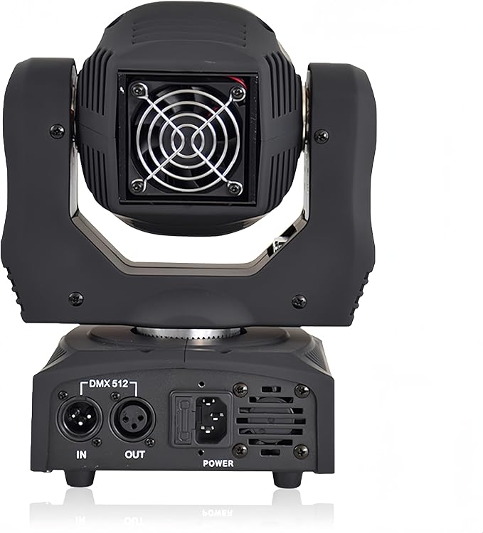 DJCLUB Stage Lights Moving Head Light 7 Gobos 8 Colors 11 Channels 60W Spot Light DMX 512 with Sound Activated for Wedding DJ Party Stage Lighting (LED 60W Moving Head)