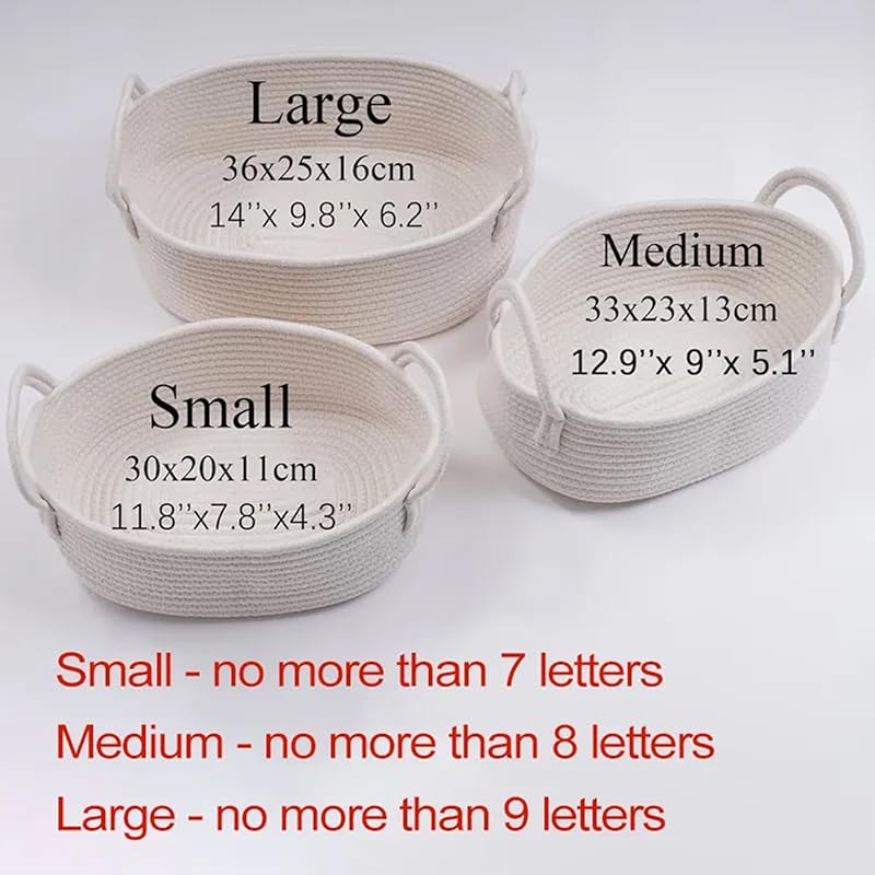 Personalized Baby Name Basket, Custom Woven Baby Shower Gift Basket with Cotton Rope Handle Baby Diaper Nursery Shelf Storage Basket Bin for Kids' Bedroom (Style 2)