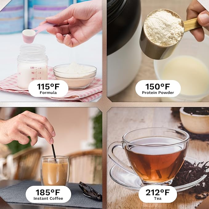 AIRHOP Instant Hot Water Dispenser, Quick Heating Countertop Water Dispenser with Child Locks, Adjustable 5 Temp 3 Water Volume Dispense, 100OZ 3L Removable Tank, Ideal for Home Office Kitchen, Black