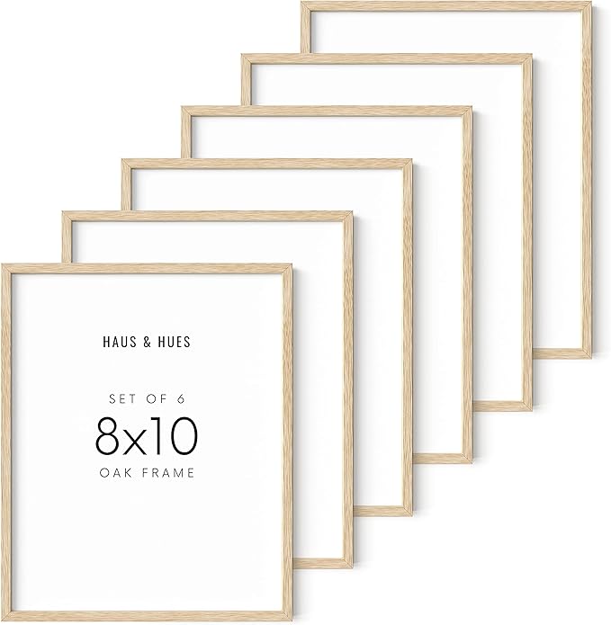 HAUS AND HUES 8x10 Frames Set of 6, Wood Picture Frames 8x10, 8x10 Picture Frame Set of 6, Wooden Picture Frames 8x10, 8x10 Picture Frame Set, 8x10 Frames, 8x10 Picture Frame Pack, 8x10 Poster Frame