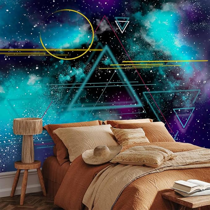 artgeist Premium Wall Mural Galaxy 79x55 in - Non-Woven Wallpaper Fleece Wall Decor Photo Print Picture Image Design Home Mural Cosmos Galaxy Cosmonaut Astronaut a-A-10328-a-a