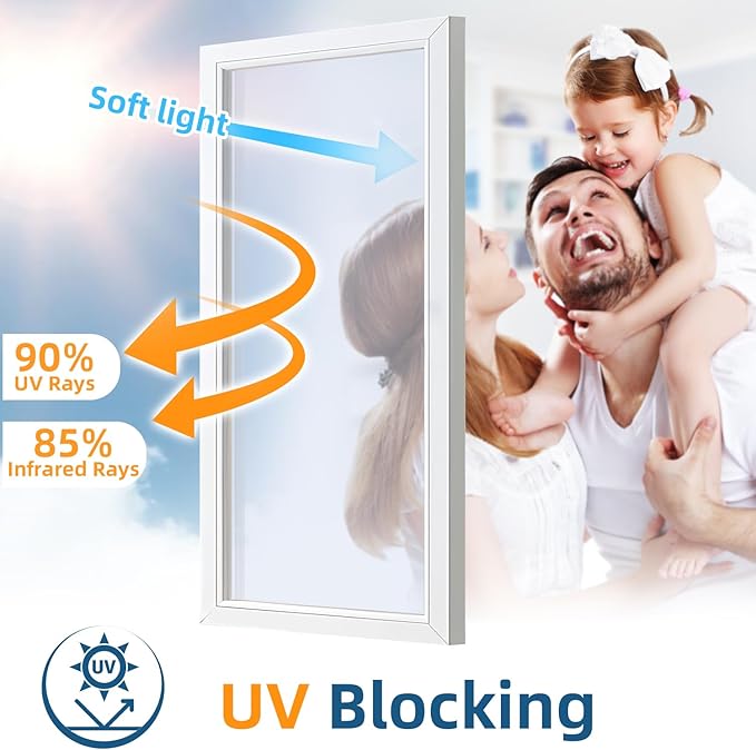 DUOFIRE One Way Window Film Privacy See Out Not in Heat Blocker Window Tint Reflective Mirror Windows Tinting Film for Home Static Cling Anti-UV Sun Blocking Windows Covering(Silver, 11.8x78.7in)