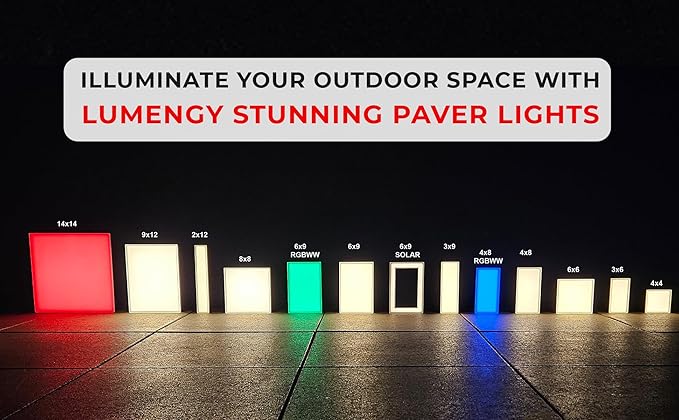 LUMENGY Paver Light 2×8 Inch (1.97 inch X 7.87 inch), 2700K Warm White Glare-Free Illumination for Driveways, Pathways, Pool Deck & Patios,12V AC/DC, Waterproof & Drive-Over Rated