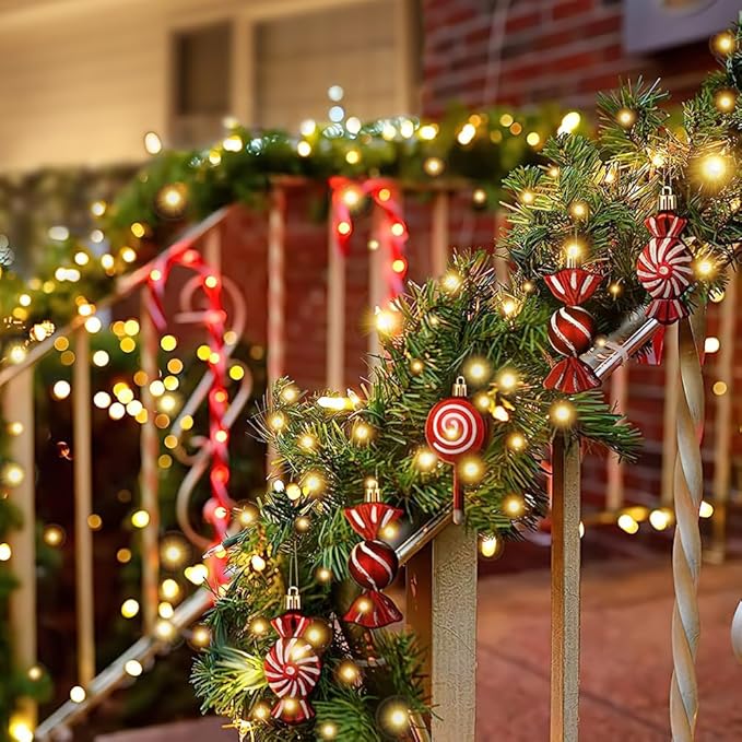 300 LED Warm White Christmas Lights Outdoor Indoor,100ft LED String Light,Green Wire Christmas String Lights Waterproof for Patio Garden Home Decors