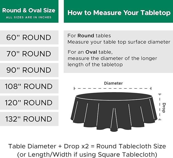 Biscaynebay Round Christmas Tablecloths 60" for Round Tables diameters from 28" to 48", Red Textured Fabric Water Resistant Folding Table Covers Washable for Dining, Kitchen, Wedding, Parties
