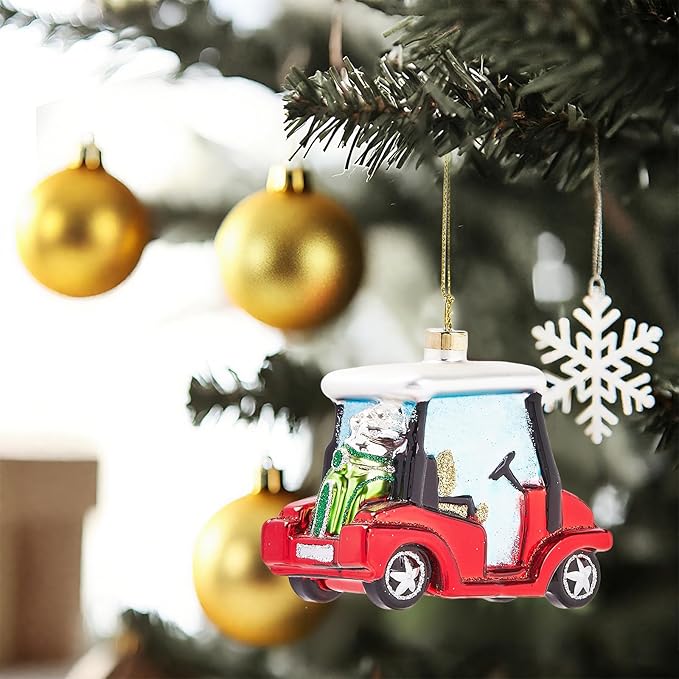 Hanging Christmas Ornaments, 2025 Glass Blown Christmas Tree Ornaments, Blue Christmas Tree Decorations, Funny Gifts & Home Decor, Car