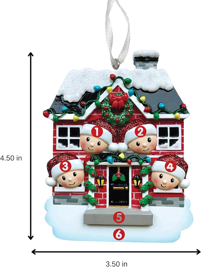 2025 Family Christmas Ornament β Personalized Ornament for Families β Custom Family Ornament β Holiday Tree Decoration Keepsake Gift (Family of 4)