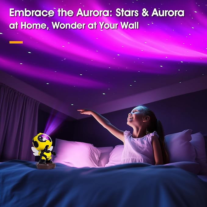 deerdance Star Projector, Northern Lights Galaxy Projector for Bedroom, Kids Night Light Aurora Projector for Ceiling with 8 Modes Timer and Remote for Room Decor, Birthday Gift Toy for Kids Children