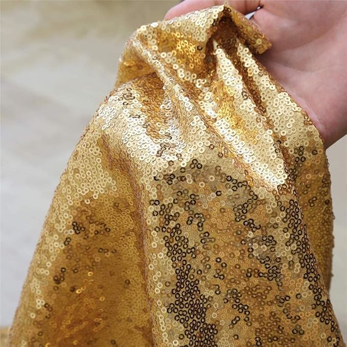 Gold Christmas Tree Skirt 36 inch Small Tree Skirt 4ft Sequin Tree Skirt for Gold Christmas Decorations