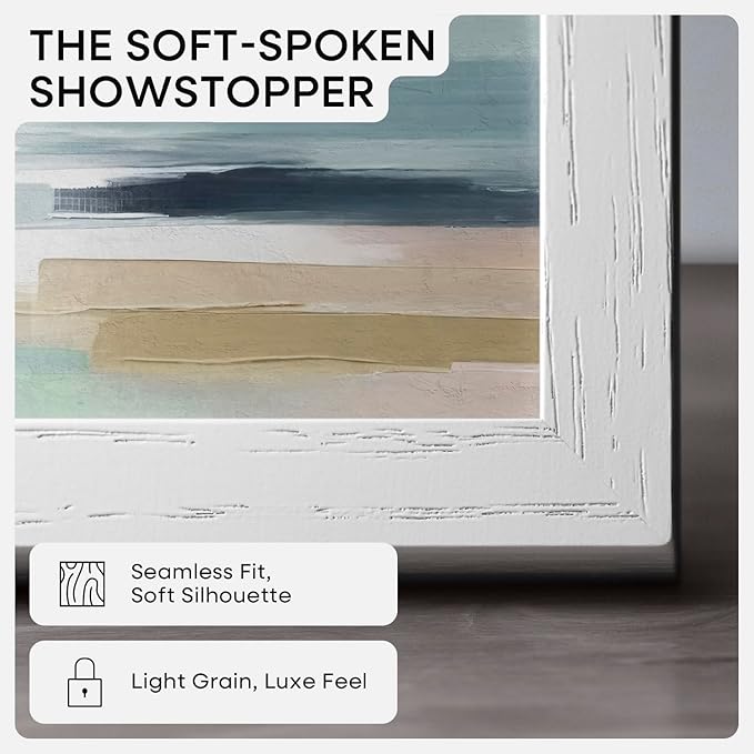 Homeforia A1 Frame White Wood, High End Oak 23.4 x 33.1 White Wooden Poster Frames Matted to 16.5 by 23.4 inches Photo, A1 Size Large Wood Picture Frame with Mat A2, Tempered Glass, Wall Kit, Set of 1