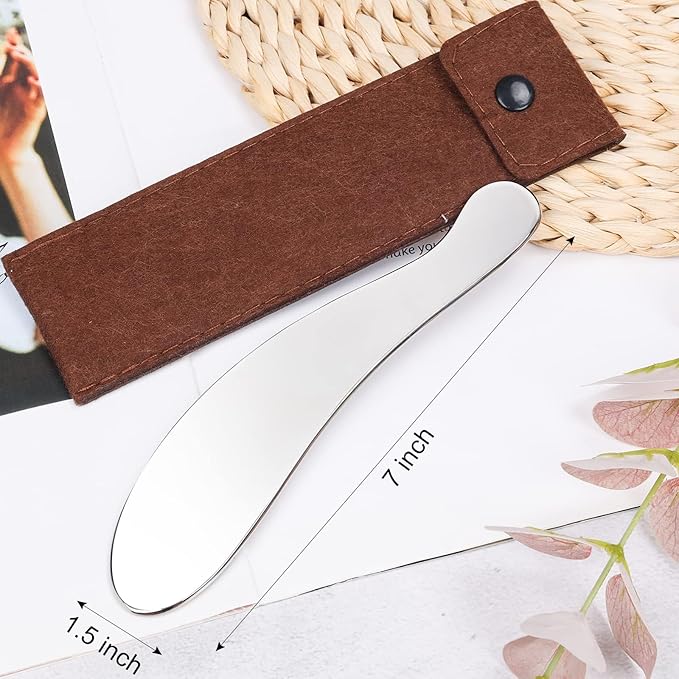 Guasha Massage Tool, Grade Stainless Steel Scraping Tool for Soft Tissue Upgrade Physical Therapy Stuff,Used for Back, Legs, Arms,Neck,Shoulder, Gua sha Tool