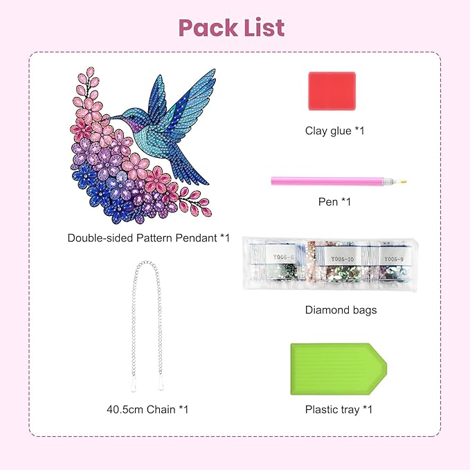 EOBROMD Diamond Hanging Art Kits for Adults, Bird Diamond Art Painting Suncatcher, DIY Special Shaped Rhinestone Kits for Adults, Window Pendants Home Garden Wall Hanging Ornament