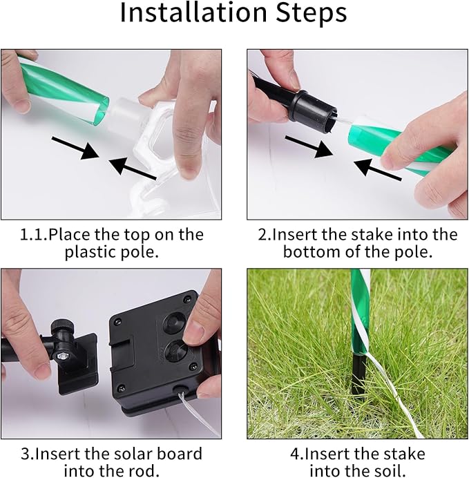 Christmas Solar Pathway Lights Outdoor Decorations, 8 Modes Xmas Tree Candy Lights Waterproof Led Garden Stake Light for Walkway Yard Lawn Porch Holiday Decor 5-Pack (Green Tube Tree, 5 Pack)