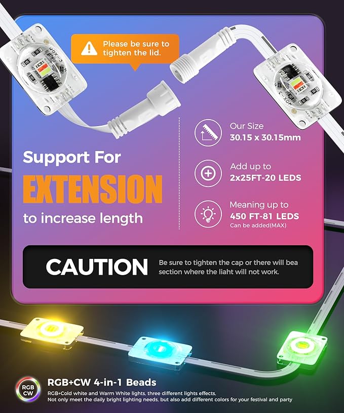 POOFZY Permanent Outdoor Lights for House, 50ft RGB+IC Smart Outdoor Decor, 50 Scene Modes, App/Remote Control, IP68 Waterproof, for Christmas, Holiday, Daily & Pool Party Decor, House Roof Lighting
