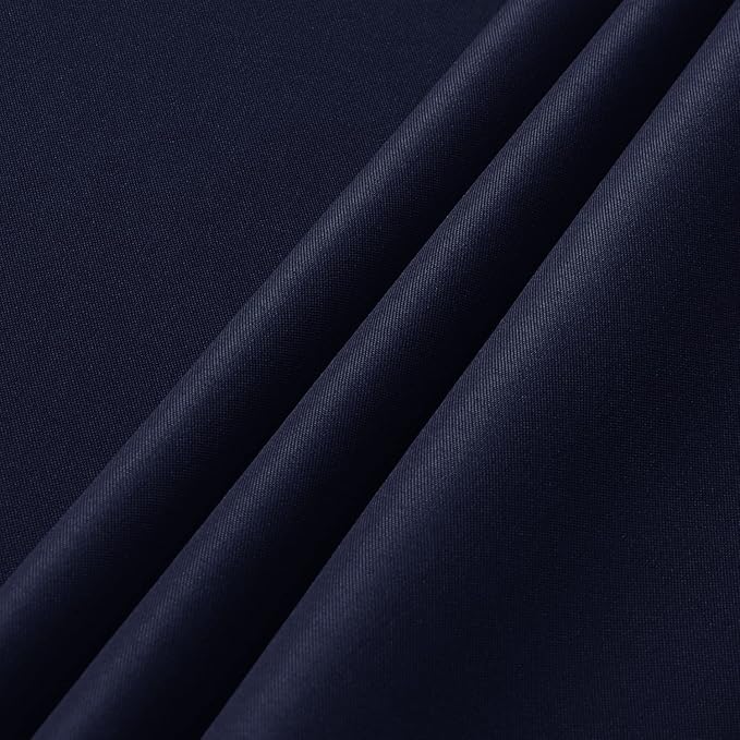 sancua 2 Pack Navy Tablecloth 60 x 102 Inch, Rectangle 6 Feet Table Cloth - Stain and Wrinkle Resistant Washable Polyester Table Cover for Dining Tables, Buffet Parties and Camping